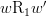w\text{R}_{1}w'